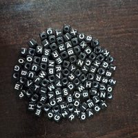 Alphabet Beads Mix Black Colour