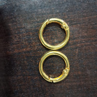 Diary / book ring golden (2pcs)
