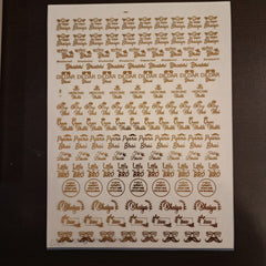 Rakhi Metalic Golden Insert Sheet A4