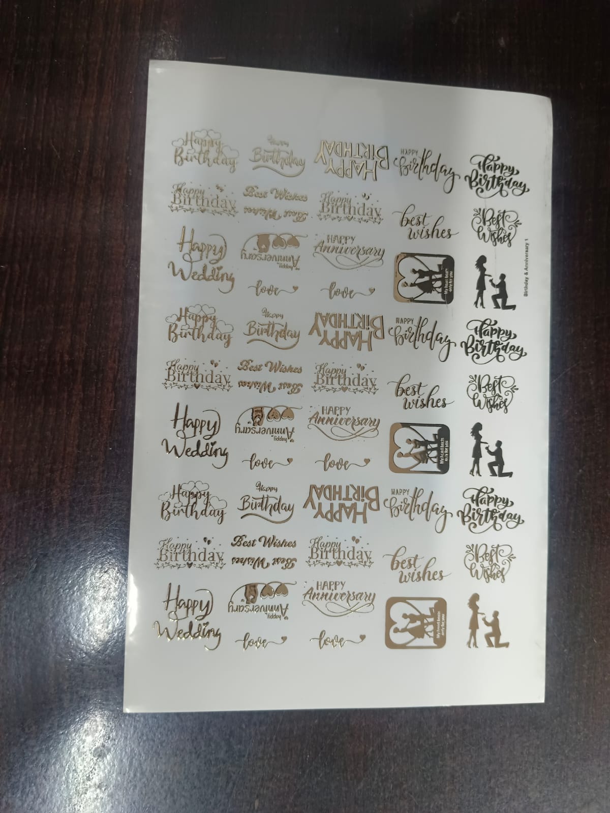 happy birthday & anniversary A5 sheet (ges-023)