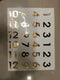 Number embossed sticker sheet A4 (geb-002)