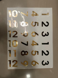 Number embossed sticker sheet A4 (geb-002)