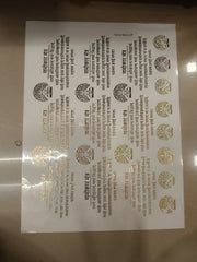 Navkar mantra 3 embossed sticker sheet A4 (4")(geb-036)
