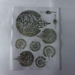 islamic design metal insert sheet for resin art