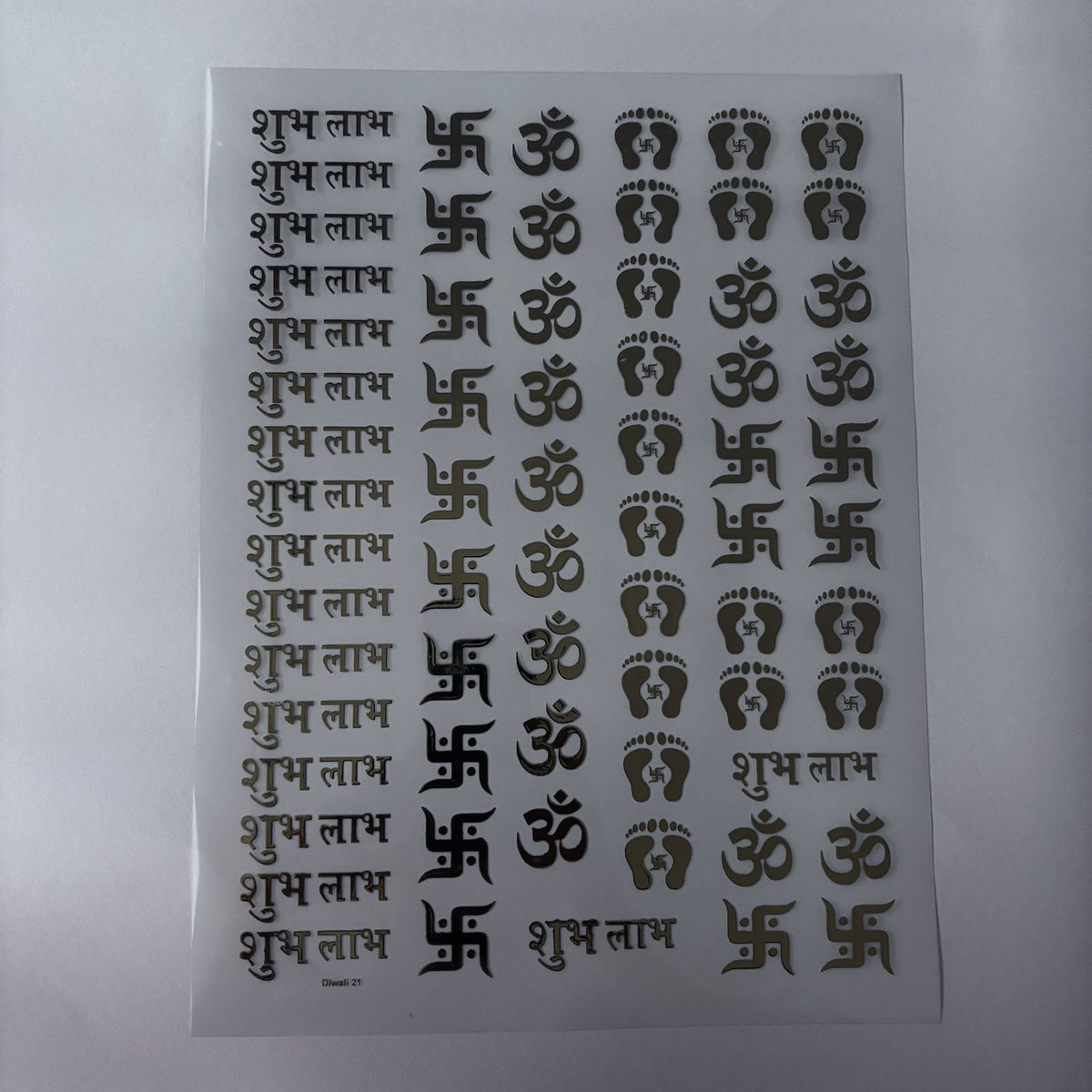 shubh labh metal insert sheet for resin art