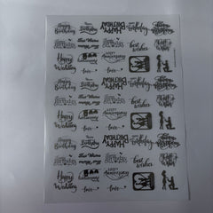 birthday anniversary metal insert sheet for resin art