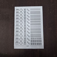 Metal Insert Sheet Baby Birth Details Black A5