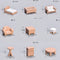 Miniature Home Mini Furniture Set Beige 1480384-B