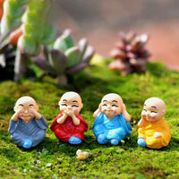 Miniature Baby Monk Buddha 4 Pcs Set 1480549