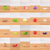 Miniature Vegetables & Basket 17 Pcs Set 1481306