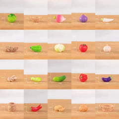 Miniature vegetables and basket 17 pcs set 1481306 for dollhouse resin art DIY miniature food crafts India
