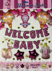 Welcome baby combo decoration kit for newborn celebration and baby shower party décor