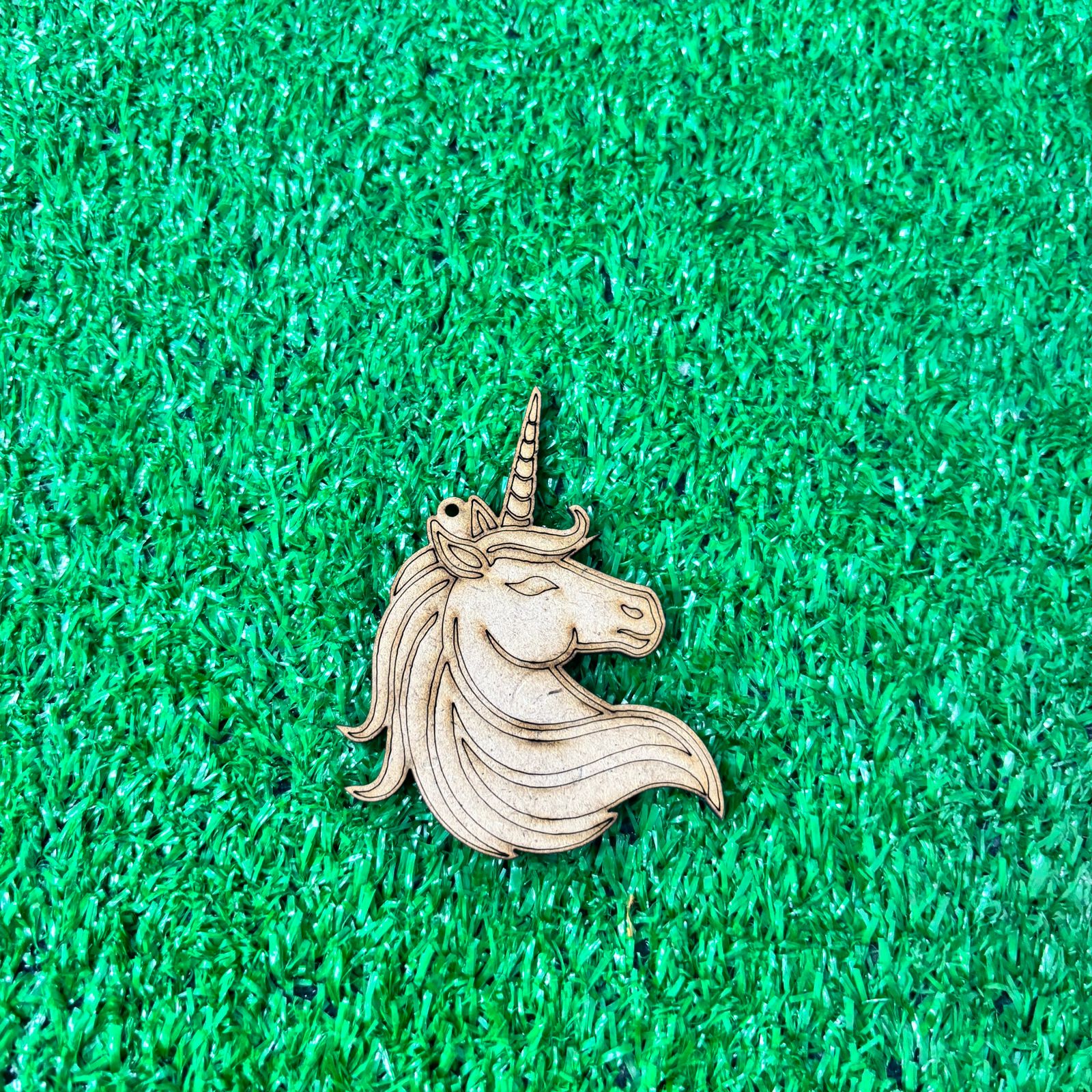Unicorn theme 3 inch MDF keychain blank for DIY resin art painting and craft projects