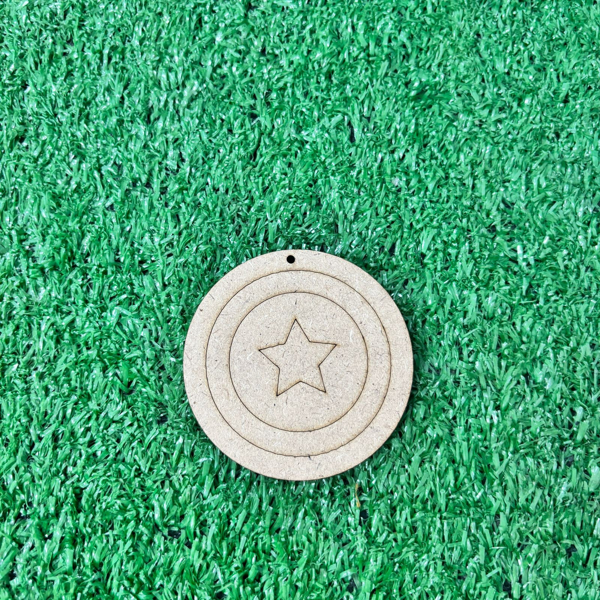 Captain America theme MDF keychain 3 inch wooden blank for DIY resin art painting and craft projects
