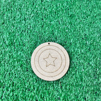 Captain America Theme MDF Keychain (3 Inch) for DIY Art & Craft
