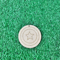 Captain America theme MDF keychain 3 inch wooden blank for DIY resin art painting and craft projects