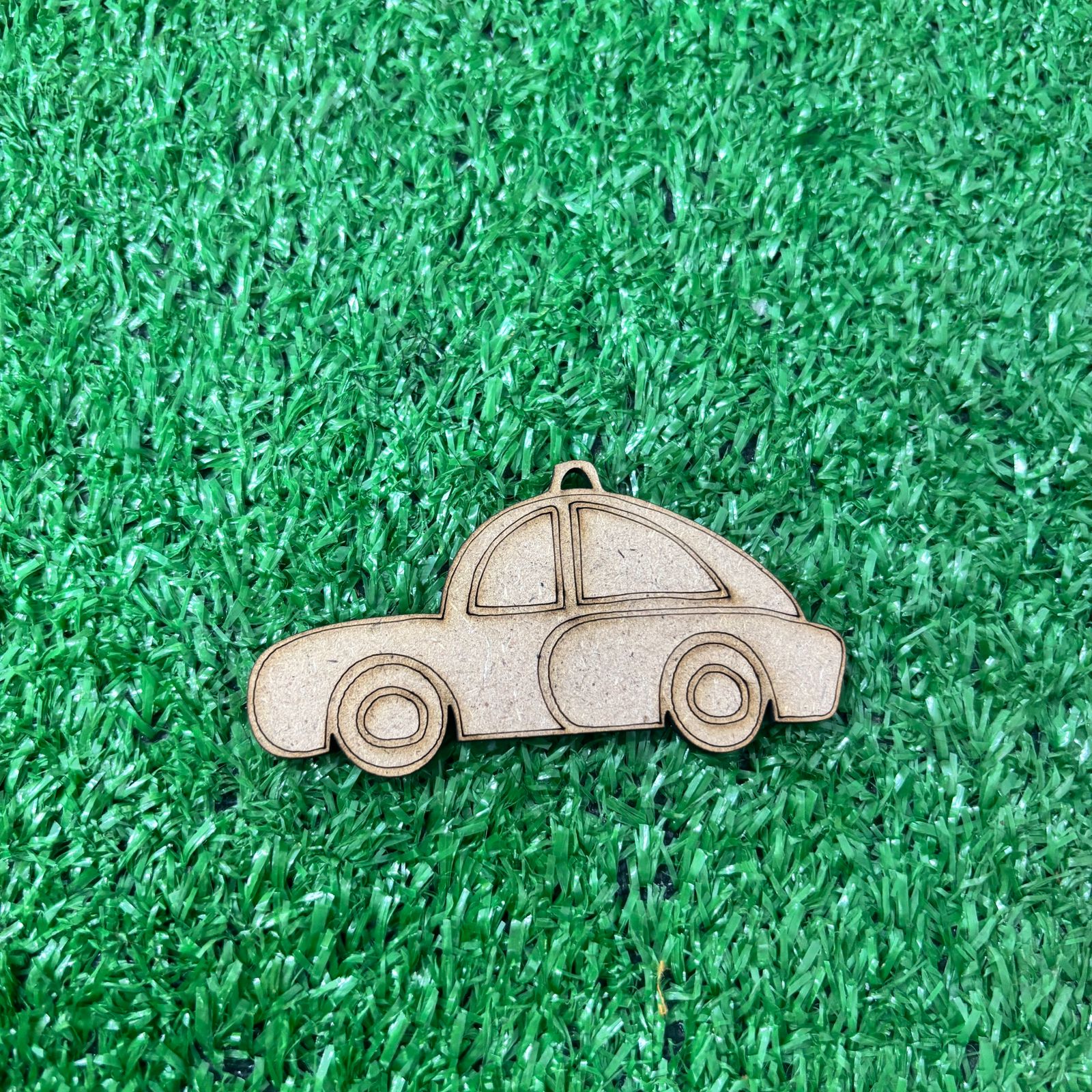 Car theme MDF keychain 3 inch wooden blank for DIY resin art painting and craft projects