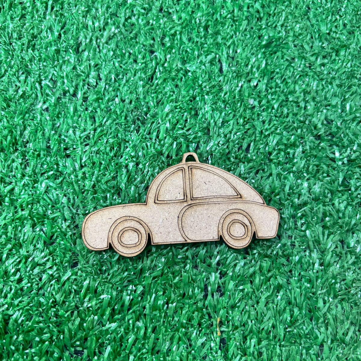 Car theme MDF keychain 3 inch wooden blank for DIY resin art painting and craft projects