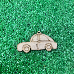Car theme MDF keychain 3 inch wooden blank for DIY resin art painting and craft projects
