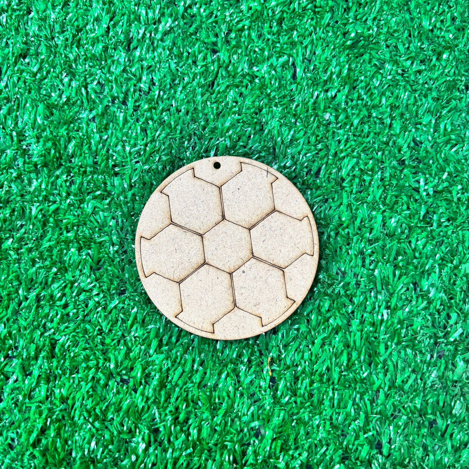 Ball theme MDF keychain 3 inch wooden blank for DIY resin art painting and craft projects