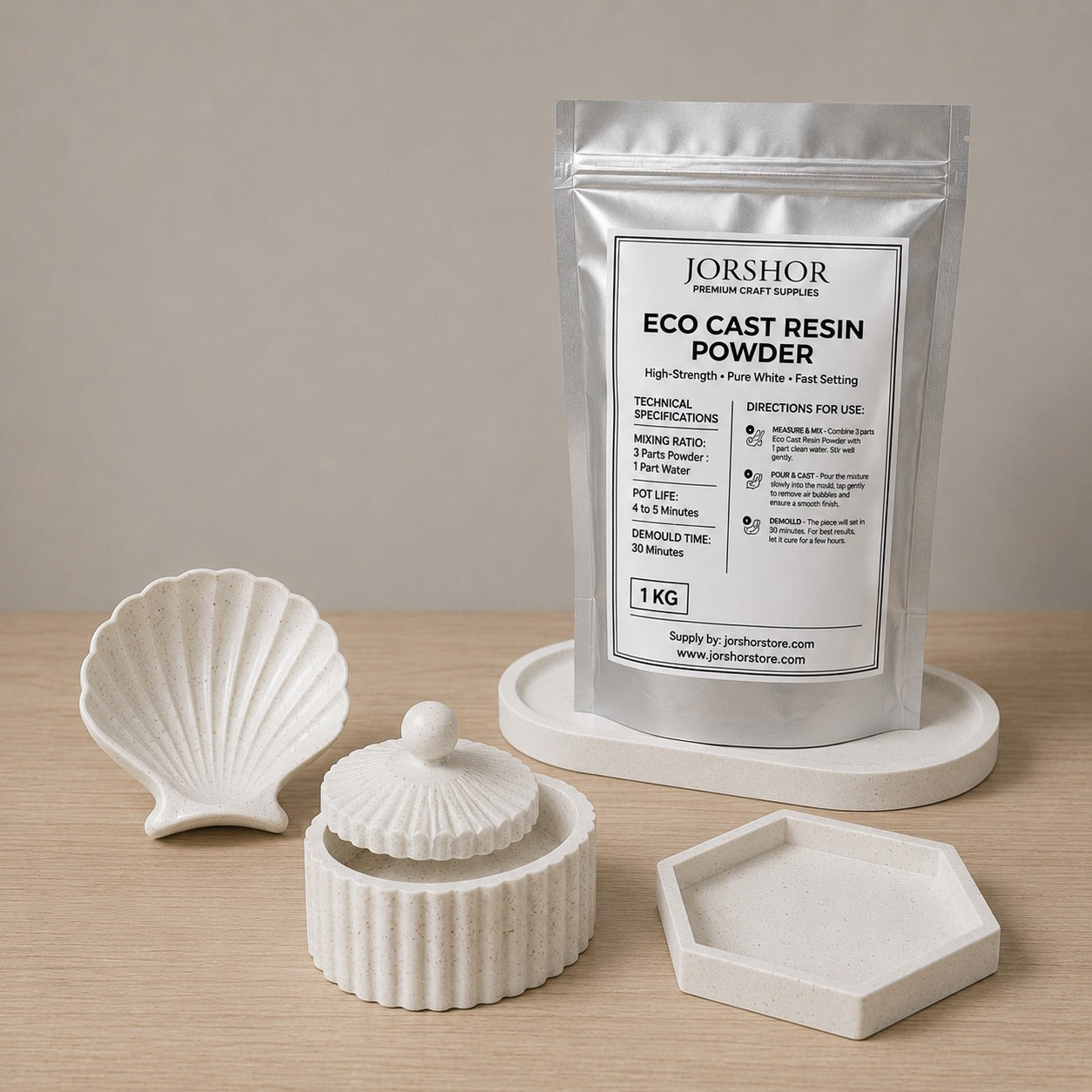 Eco friendly premium casting powder 1 kg for DIY mould casting art craft and decorative projects