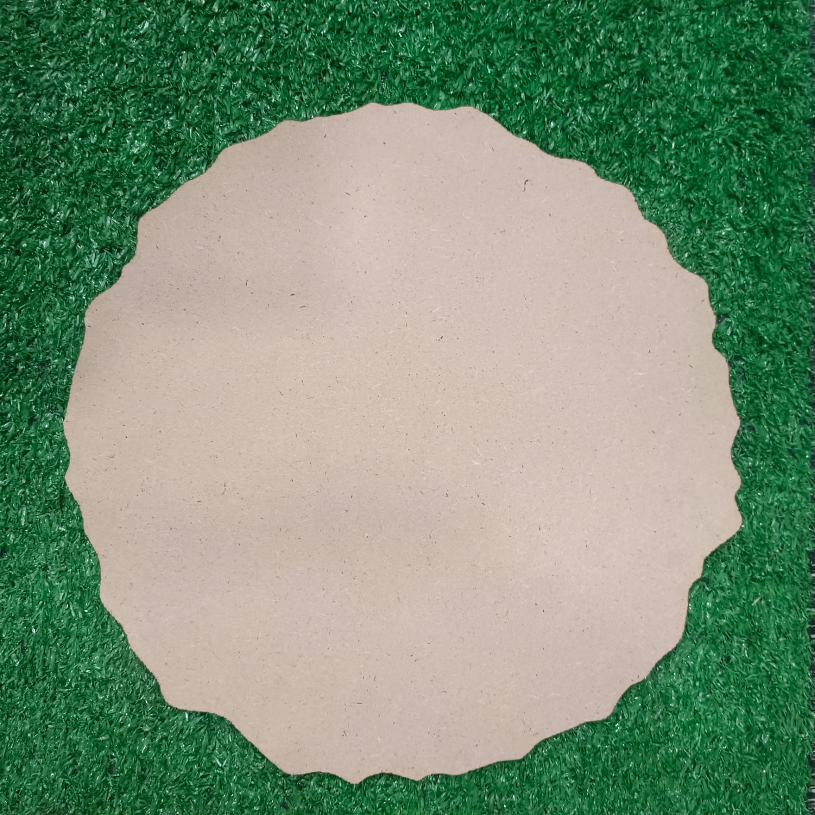 12 inch zig zag round plain MDF base for resin art painting DIY wall decor and craft projects