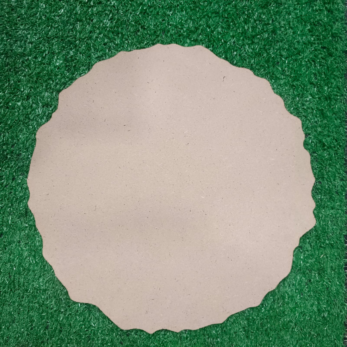 12 inch zig zag round plain MDF base for resin art painting DIY wall decor and craft projects