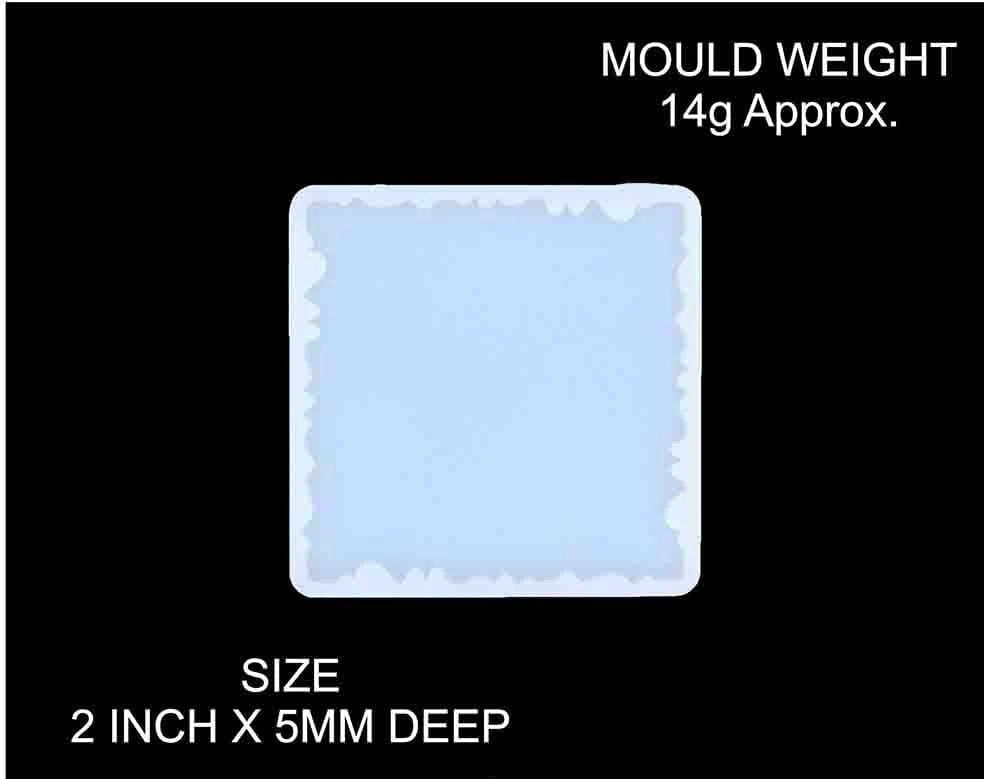 2 Inch Agate Square Silicone Mould for Resin Art Coaster Making DIY Craft Mould