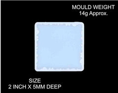 2 Inch Agate Square Silicone Mould for Resin Art Coaster Making DIY Craft Mould