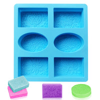 6 Cavity Mix Pattern Soap Mould