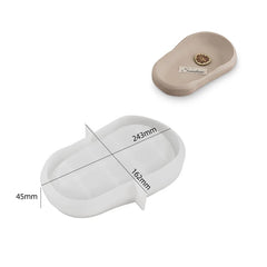 Oval shape trinket tray silicone mould for resin art, jewelry tray making, jesmonite crafts, concrete decor and DIY home accessories