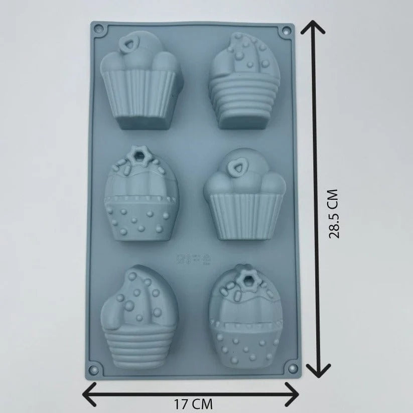 DIY Cup Cake Silicone Mould for Resin Art, Candle Making, Soap Making, Concrete Casting and DIY Craft Projects