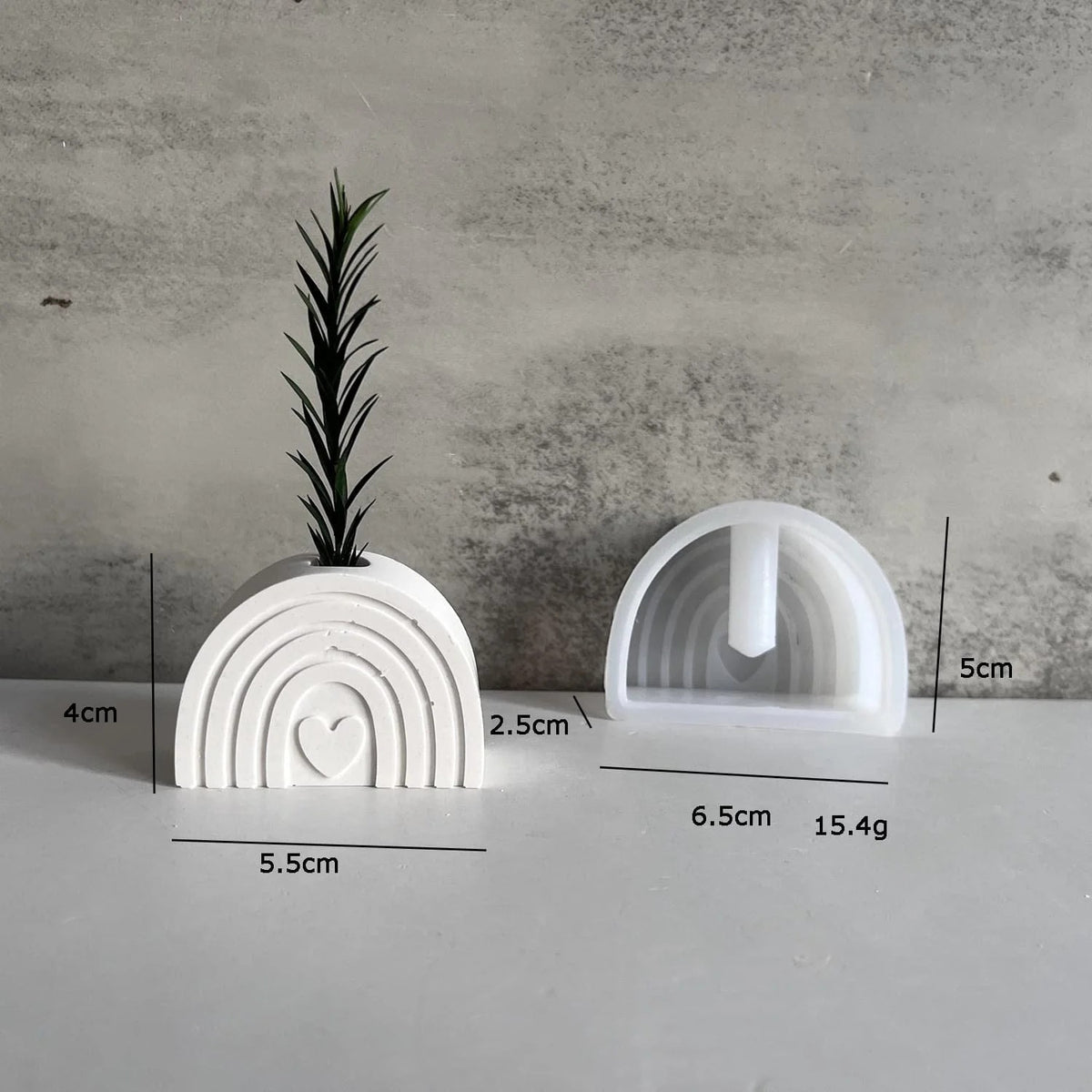 Rainbow Shaped Mini Planter Silicon Mould