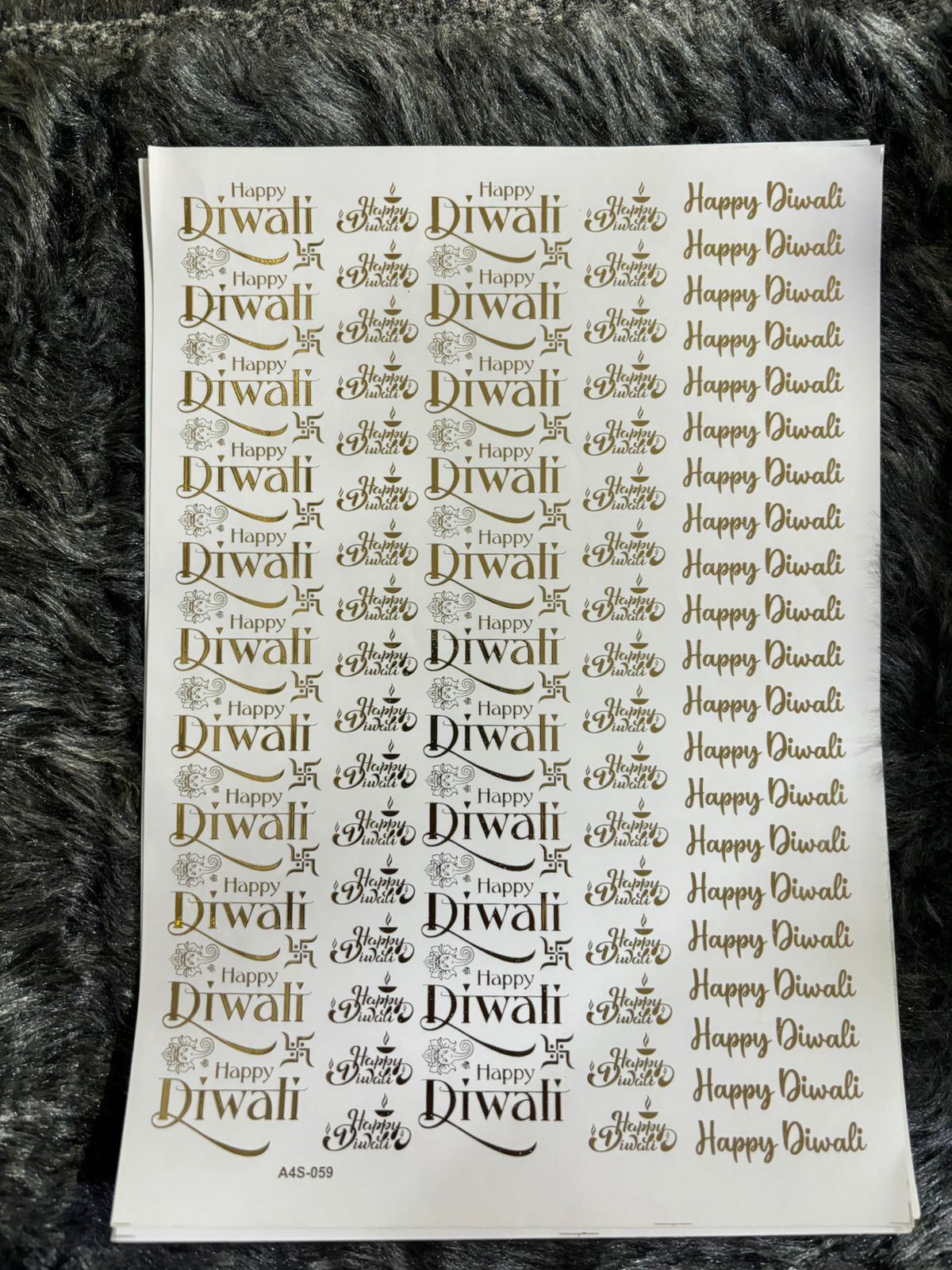 Diwali Embossed Stickers Sheet