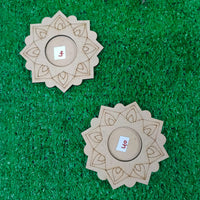 Small MDF Rangoli (Around 4 Inch) - Pack of 2