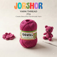 Oswal Cashmilon Yarn Thread – 20g ( Dark Pink Colour )