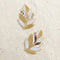 Gold Leaf Branch Patch Set of 2 – Handmade Bugle Bead & Sequin Applique for Bridal Wear, Dupatta & Craft