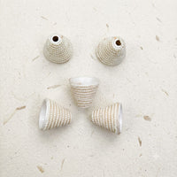 Pearl Beaded Cone Cap Pack of 5 – Handmade Tassel Top Cap for Latkan, Earring & Rakhi Making