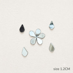 Mini Teardrop Mirror Pieces 1.2 cm | Drop Shaped Glass Mirrors for Lippan Art, Mandala, Resin & DIY Craft