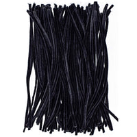 Pipe Cleaners for Crafts Black Color Pack of 100 JG