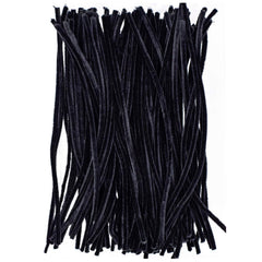 Pipe Cleaners for Crafts Black Color Pack of 100 JG