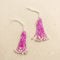 Pink Bugle Bead Tassel Set of 2 – Handmade Pearl Drop Latkan for Earrings, Dupatta & Blouse