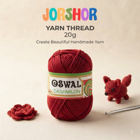 Oswal Cashmilon Yarn Thread – 20g ( Dark Red Colour )