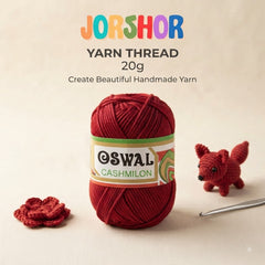 Oswal Cashmilon Yarn Thread – 20g ( Dark Red Colour )