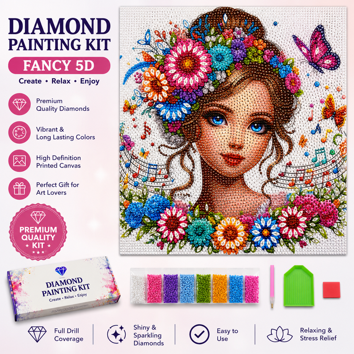 Diamond Painting Kit Fancy (25x25 cm)