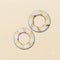 Pearl Texture Ring Set of 2 – White Dotted Circle with Gold Ribbon for Earrings, Rakhi & Craft Making