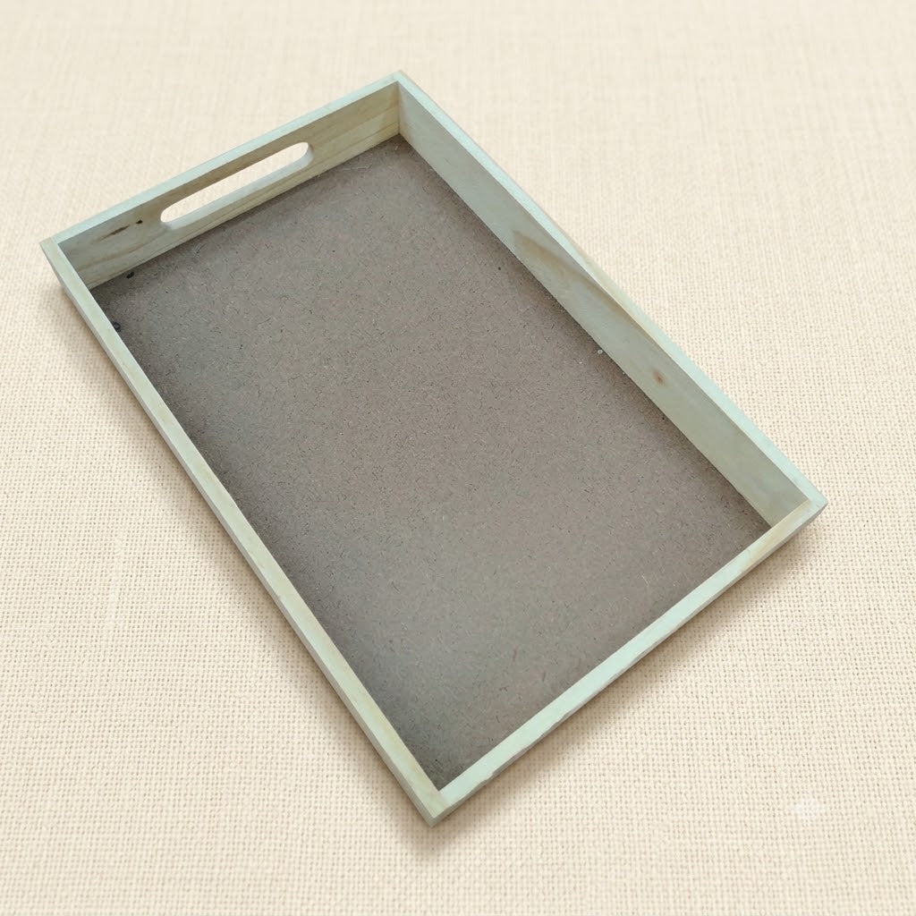 Wooden Serving Tray with Handles – 10 x 15 Inch Large Hamper & Gift Tray