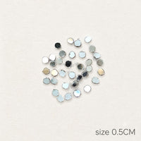 Ultra Mini Round Mirror Pieces 0.5 cm | Tiny Glass Mirror Dots for Resin Art, Nail Art, Jewellery & DIY Craft