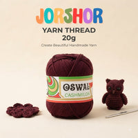 Oswal Cashmilon Yarn Thread – 20g ( Dark Maroon Colour )