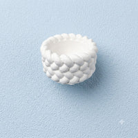 Concrete Braided Weave Bowl – Handmade Cement Basket Texture Tealight & Trinket Holder